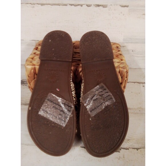 Women's Yellow Box Sandal Real Cow Hair / Cowhide Print Size‎ 7 Slip-on - Picture 9 of 11